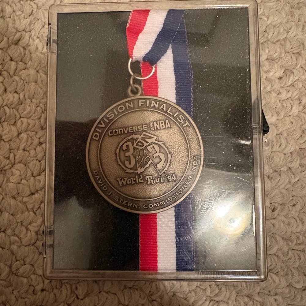 Converse NBA  Medal with Red, White and Blue Ribbon 3 on 3 new 1994